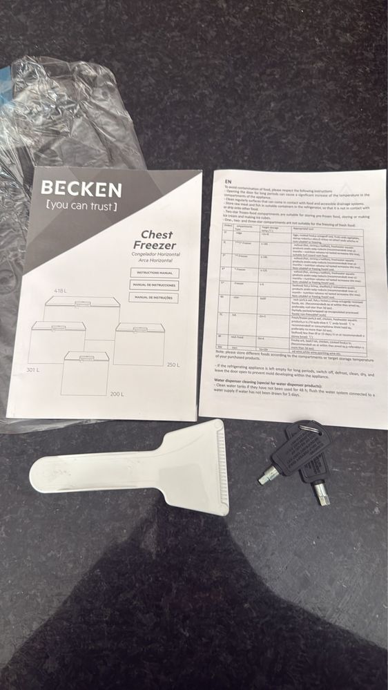 Arca congeladora Becken