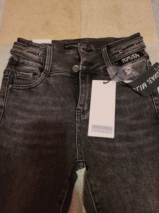 Jeansy MSara 27 - grafitowe