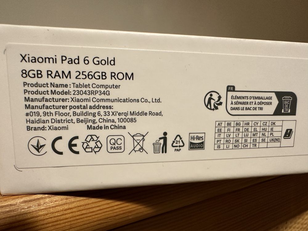 Xiaomi Pad 6 256gb