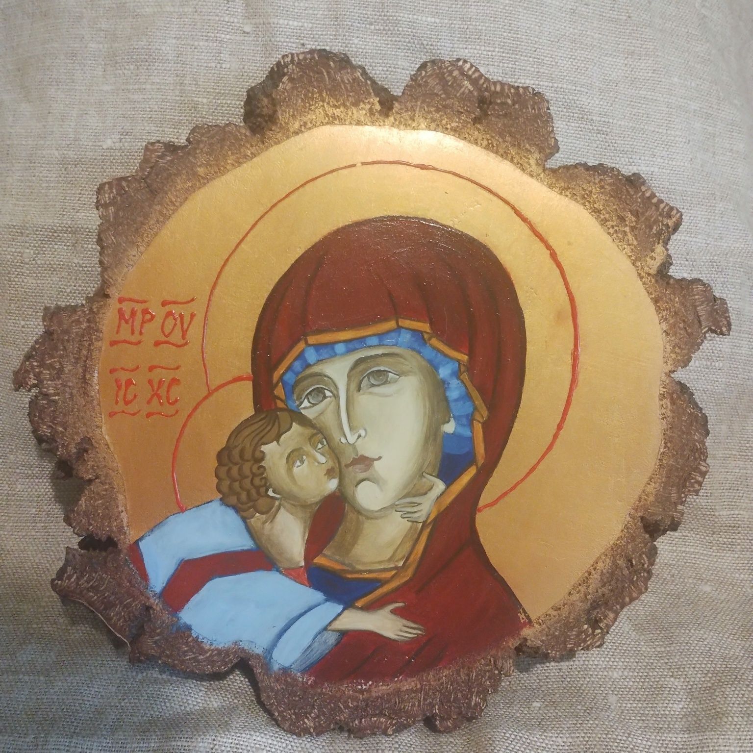 Matka Boska z Dzieciątkiem Umilenie wizerunek ikonograficzny