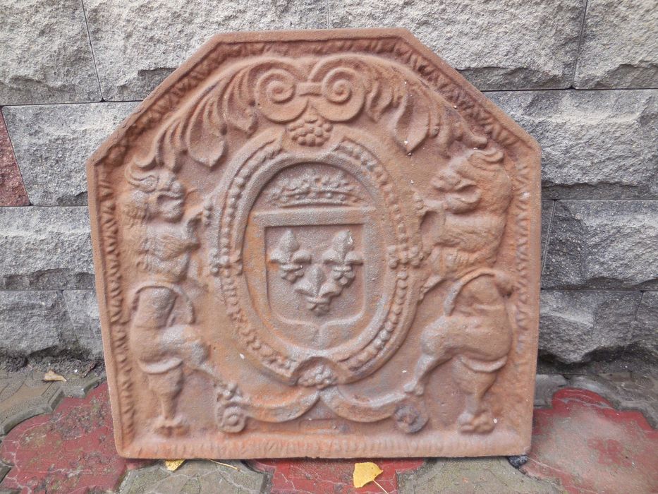 чавунна аркова глуха стінка для печей з візерунками 46х45см 24кГ СРСР