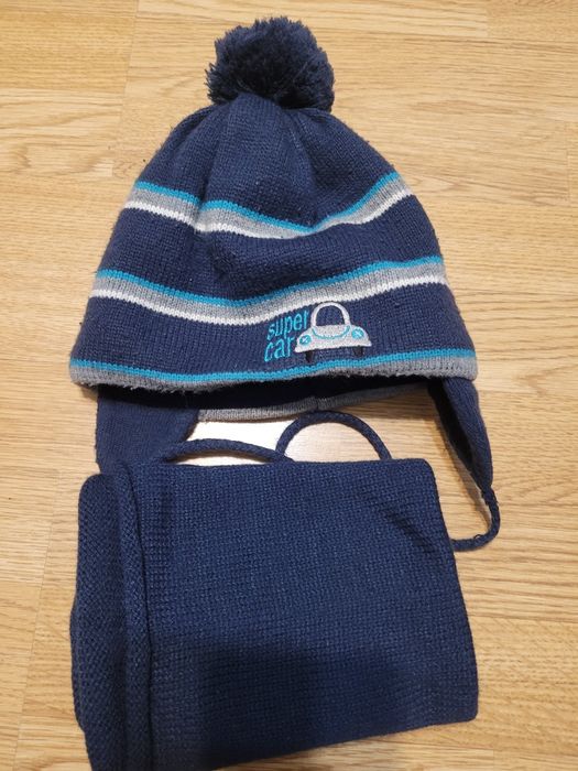 Шапка зимова + снуд для хлопчика, утеплена
