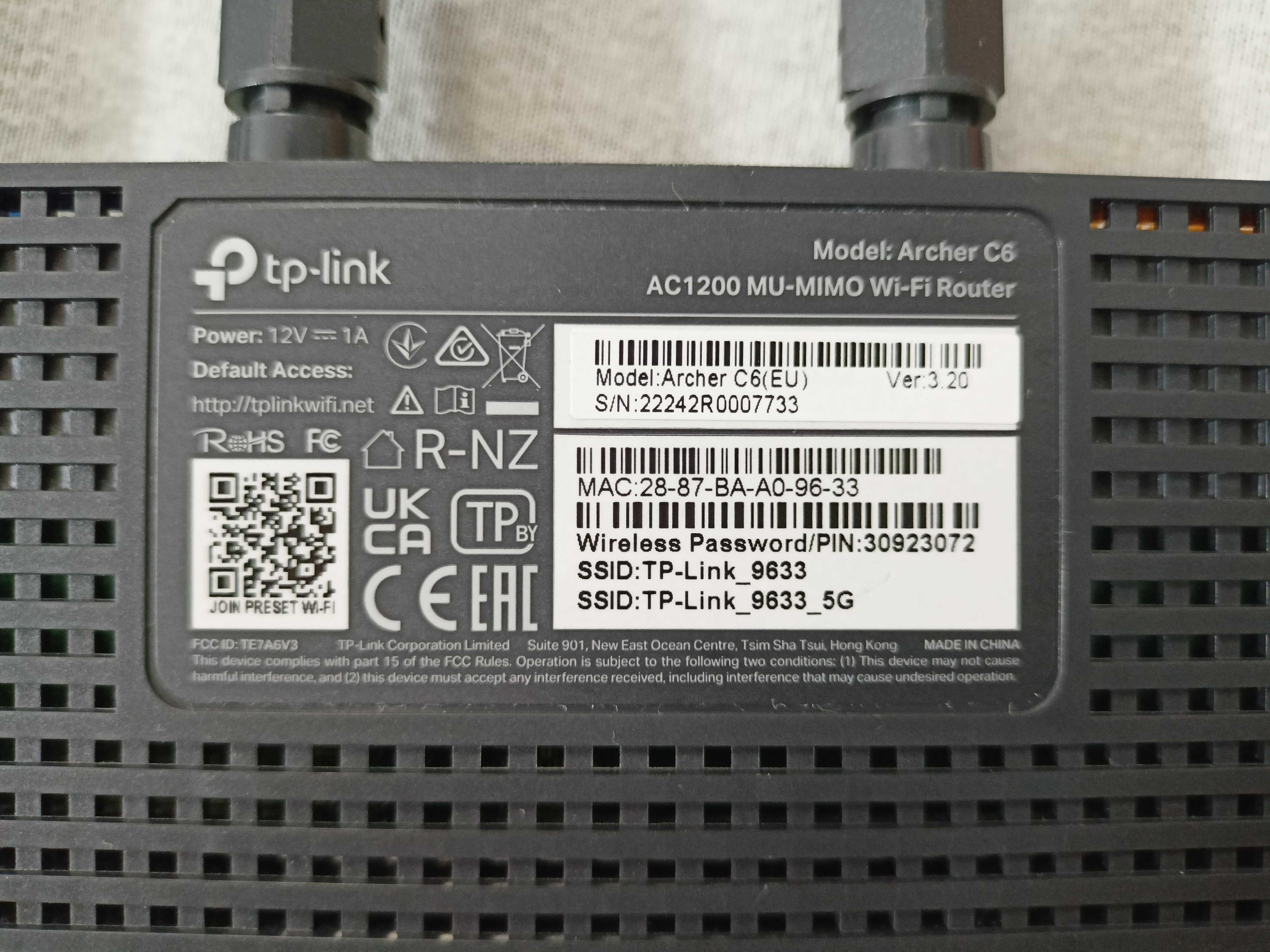 Nowy Router Bezprzewodowy TP-Link Archer C6 (AC1200)
