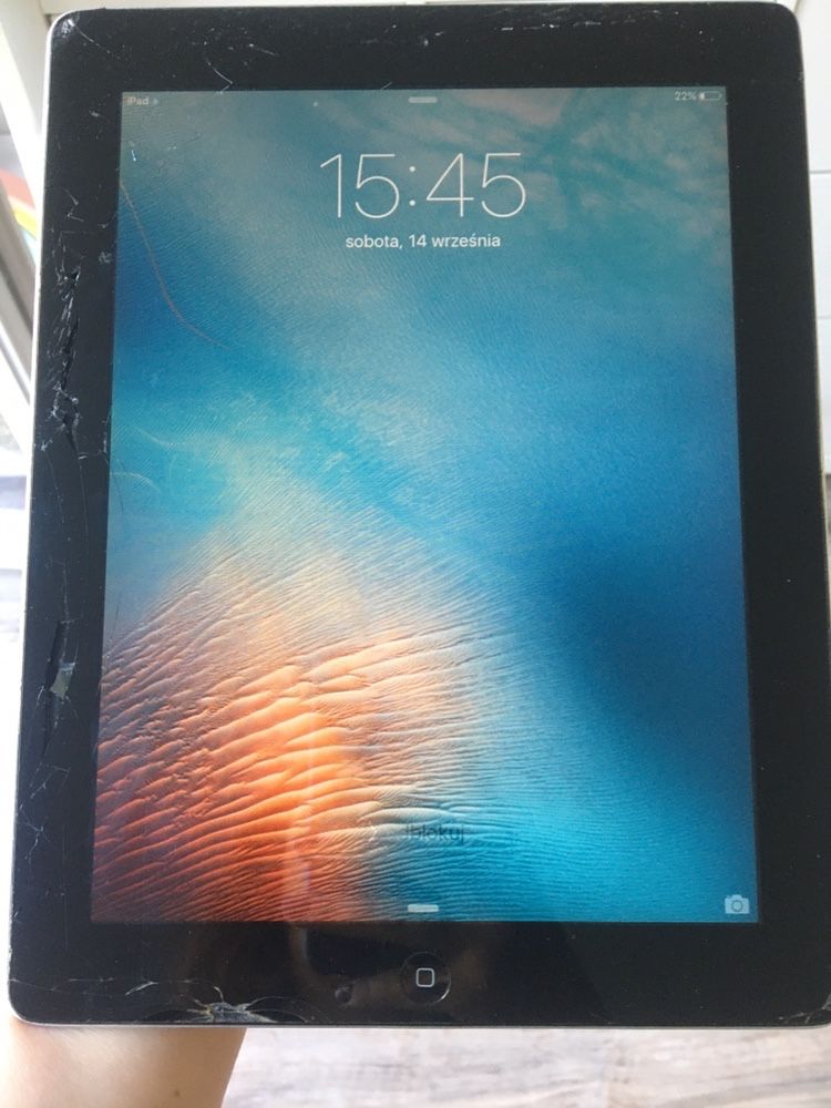 Tablet iPad 2 gen 16GB uszkodzony ekran