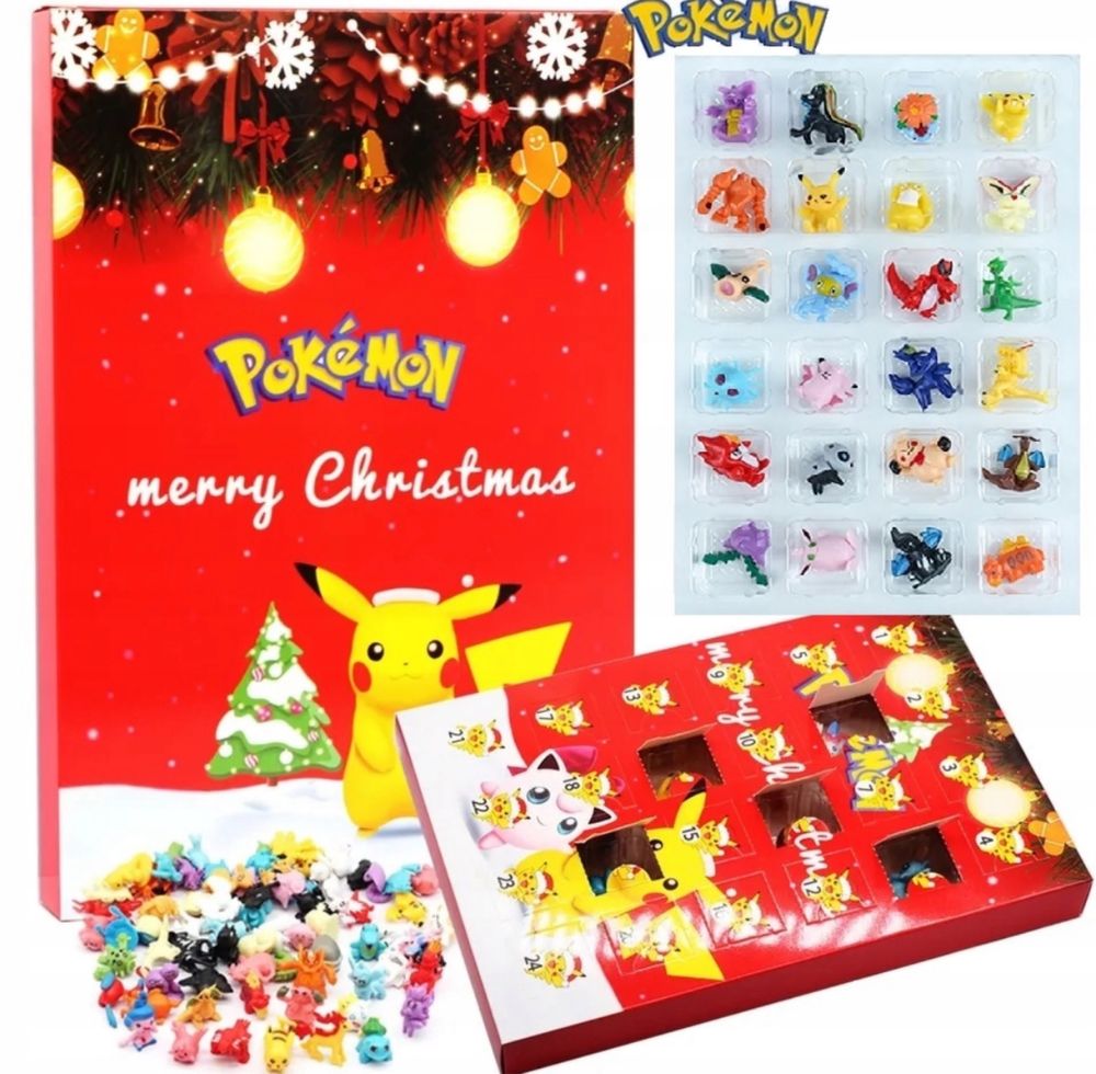 Kalendarz Adwentowy Pokemon Pokemony Figurki 24 szt Pikachu