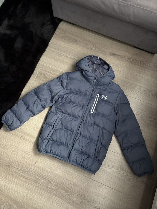 Under Armour szara kurtka pikowana przejsciówka dziecięca 140 146