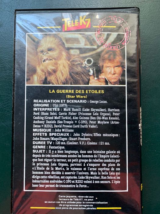 Star Wars trilogia original 3 filmes VHS em francês