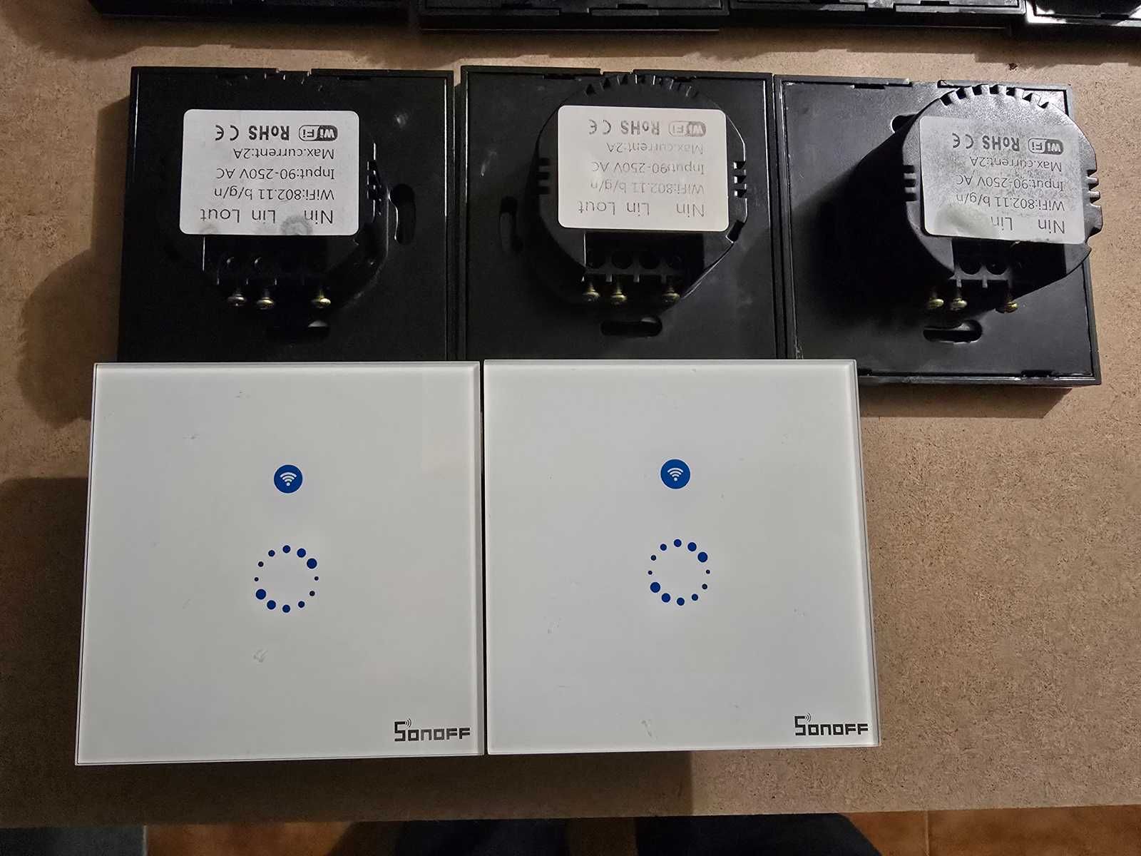 Interruptores Smart Wi‑Fi Sonoff – Vários tipos e quantidades - usados
