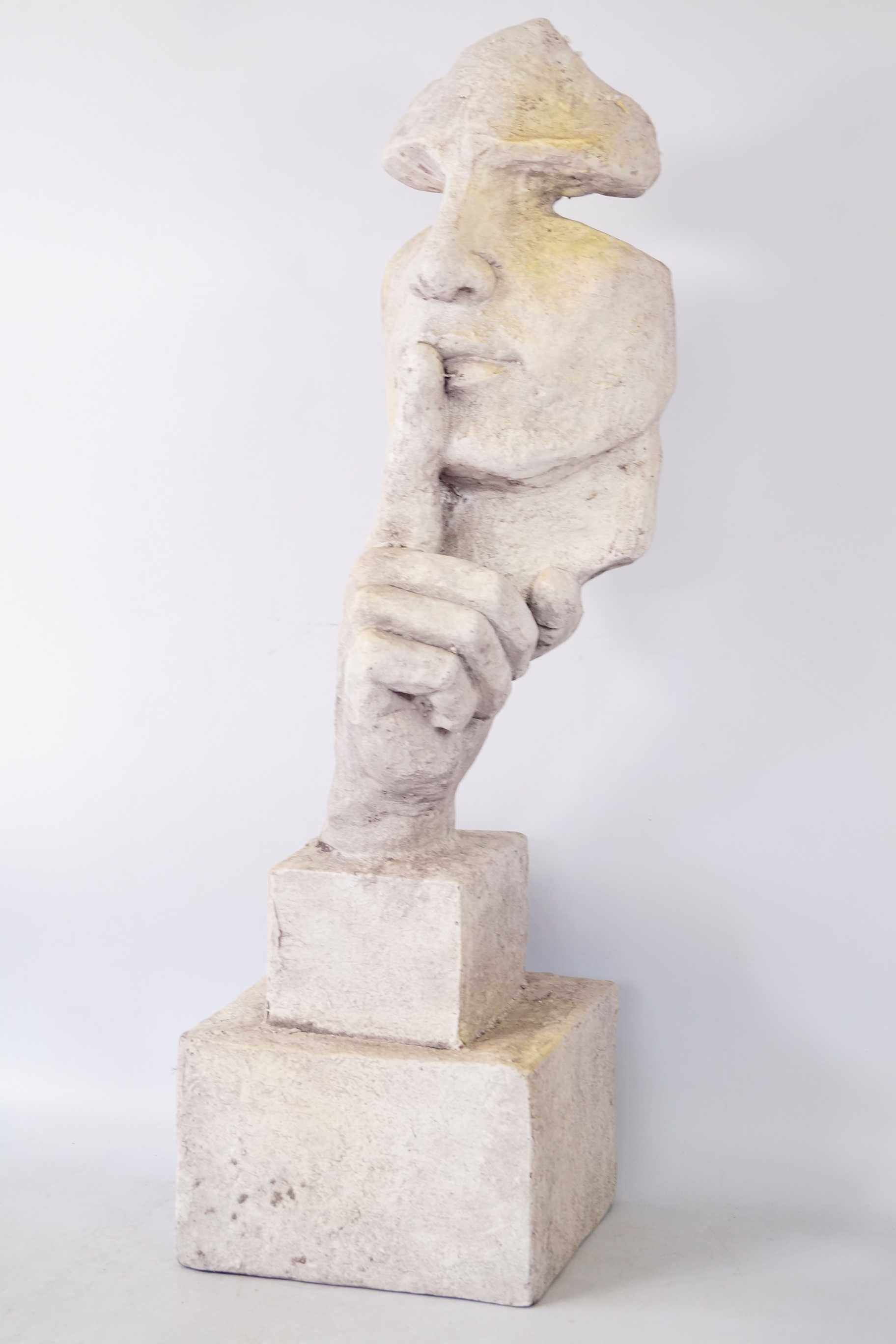 Duża figura Salvador Dali CISZA maska 78 cm biała