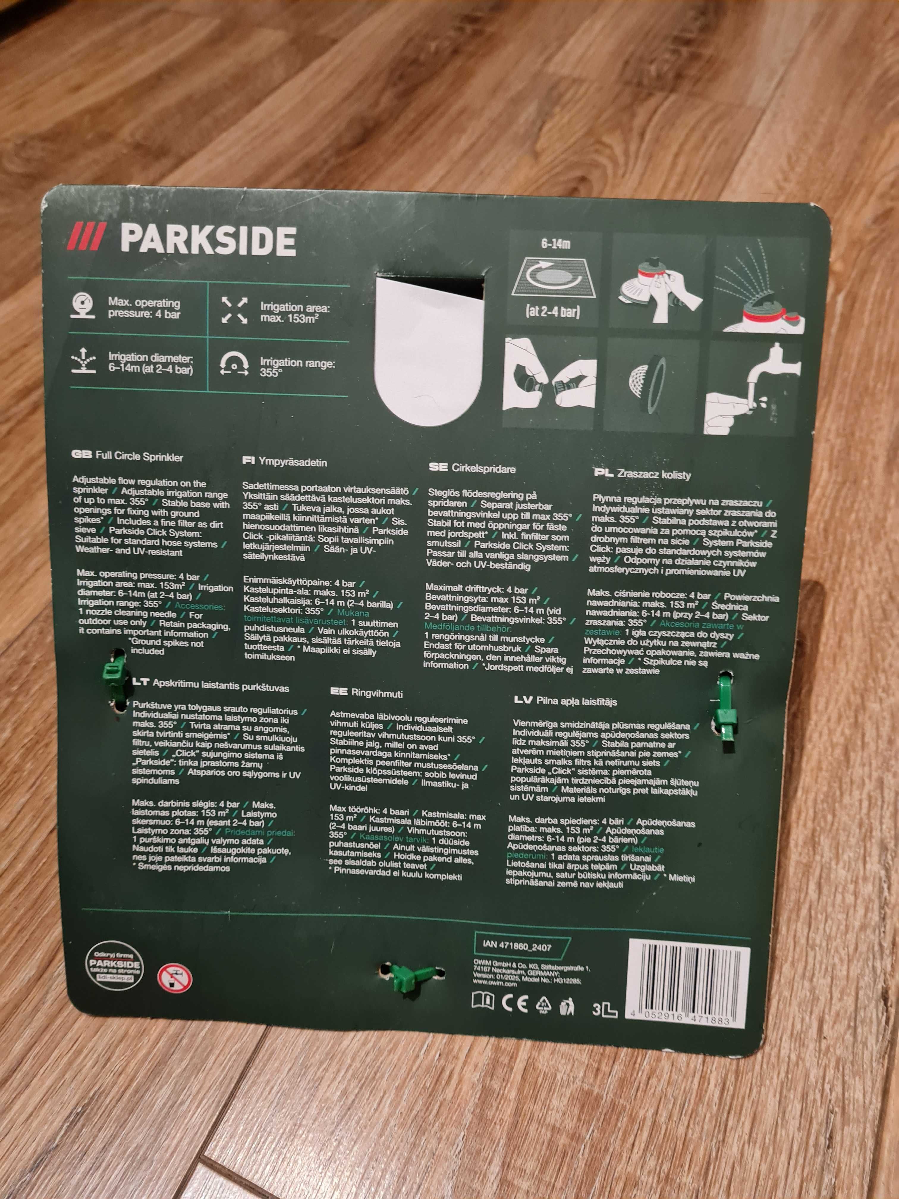 Zraszacz kolisty Parkside
