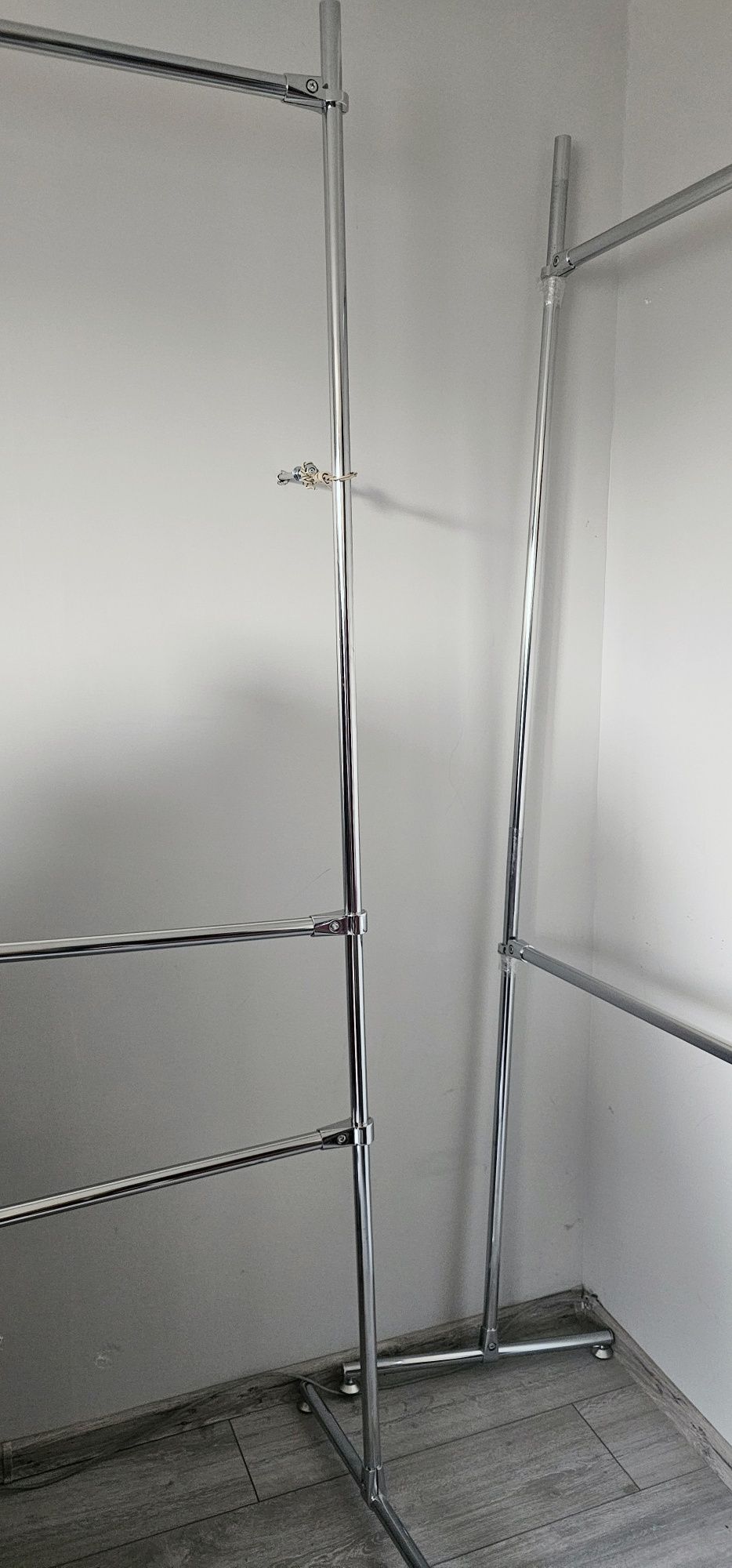 Stojak stojaki sklepowe garderoba chrom 5.4 m 20 elementów Szerokość