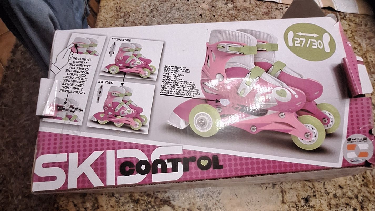 Patins cor de rosa