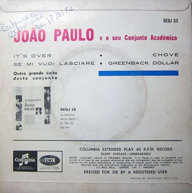 Vinyl, Single 45rpm - Conjunto João Paulo