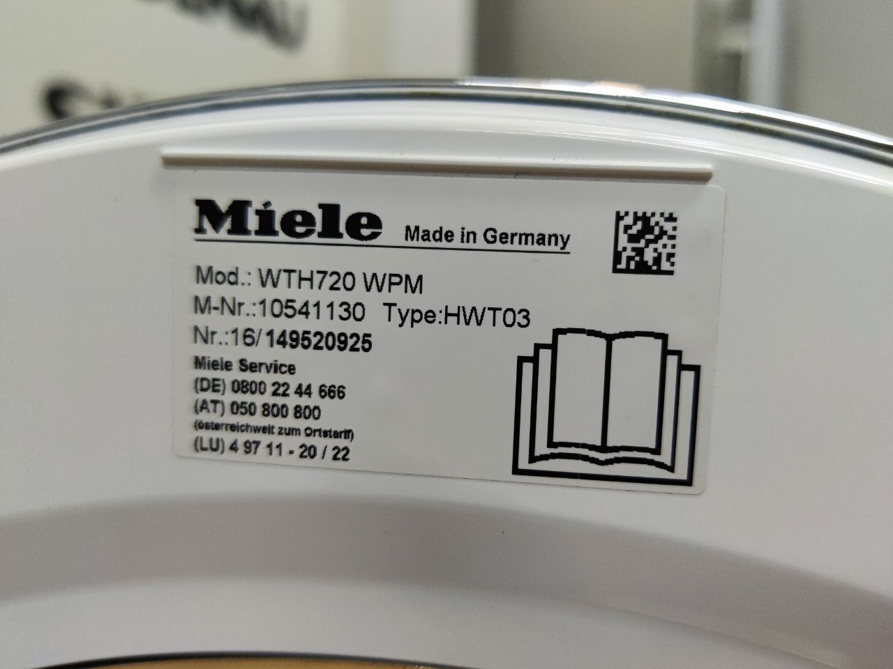 Пральна сушильна машина MIELE™ WTH720WPM. Wi-Fi. Ідеал. Німеччина