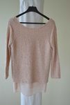 Pudrowy sweter damski ZARA - rozmiar L