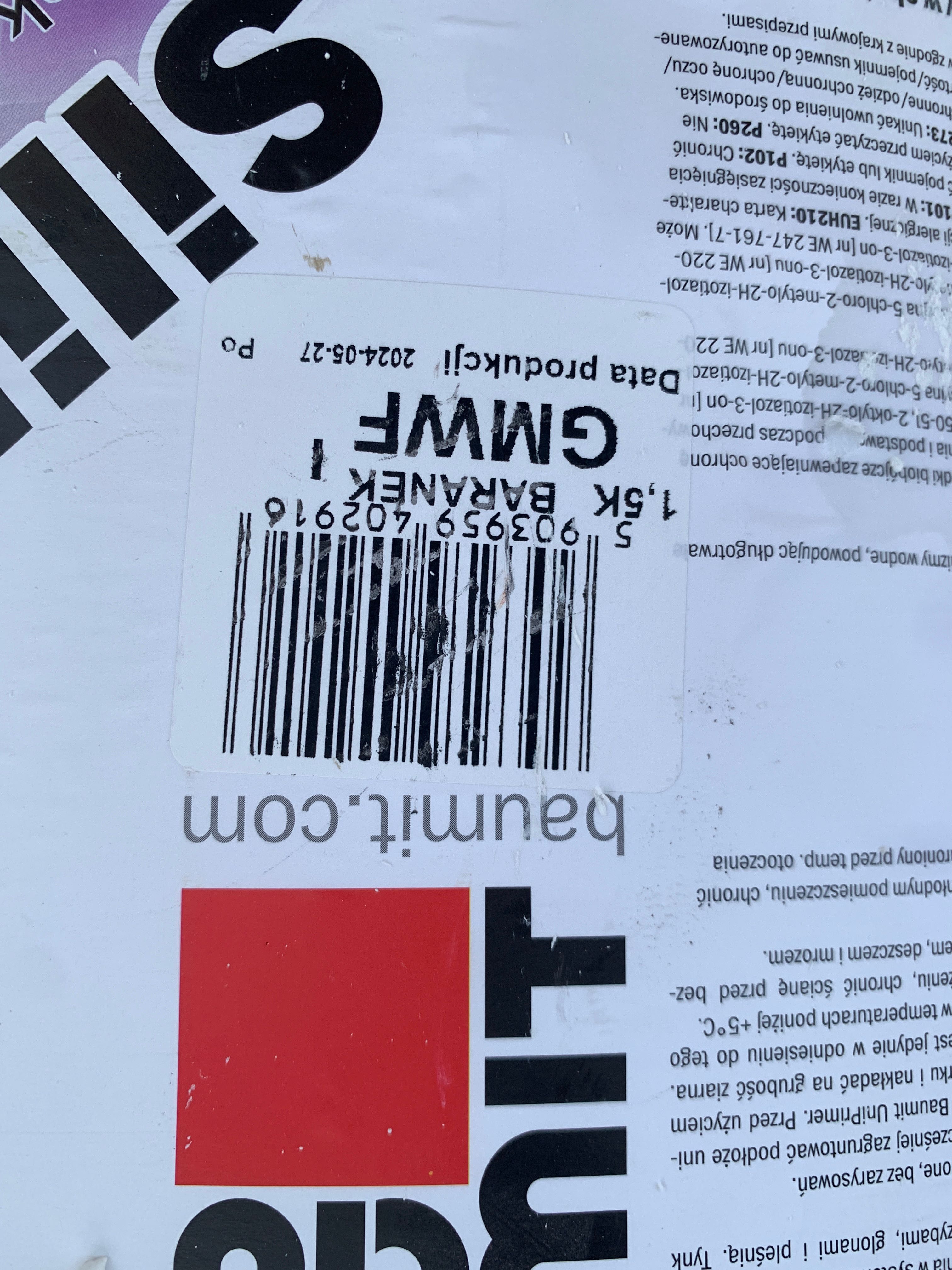 Tynk 1.5 Baranek Sylikonowy Baumit Biały