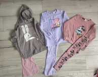 Komplety dresowe dresy dla dziewczynki leginsy dzwony 110 H&M Zara