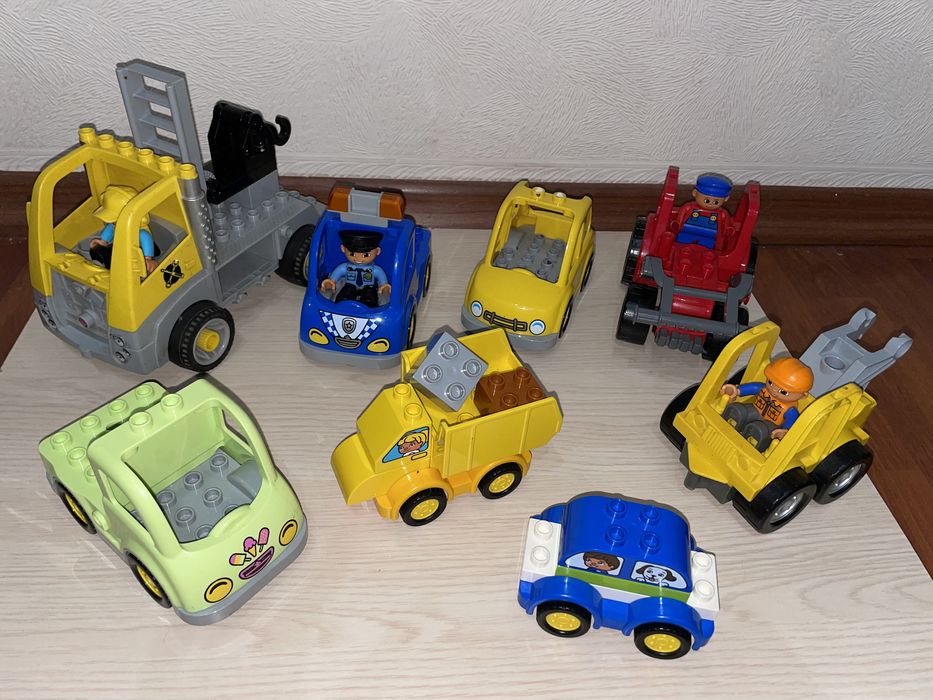 Конструктор Lego Duplo машинки Лего дупло трактор полиция грузовик