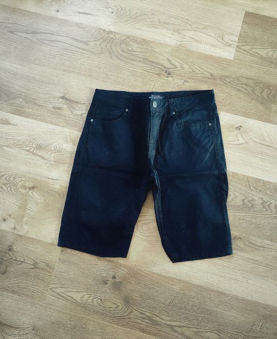 czarne męskie jeansowe spodenki/shorty