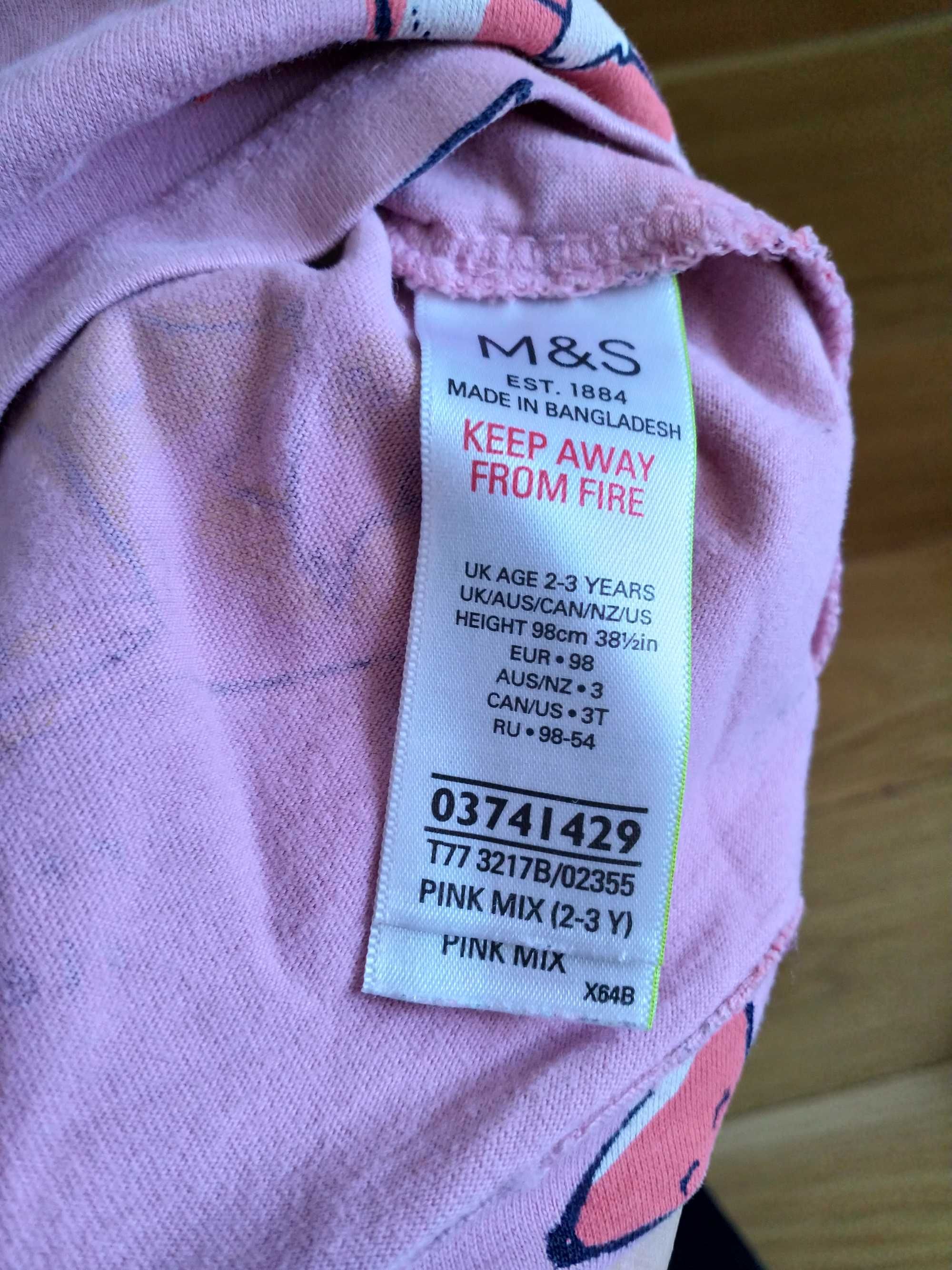 Sukienka M&S roz 98 w liski Bawełna