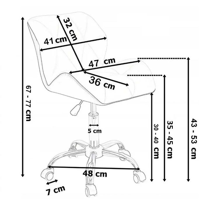 Черный офисный стул на колесиках / Черное кресло компьютерное