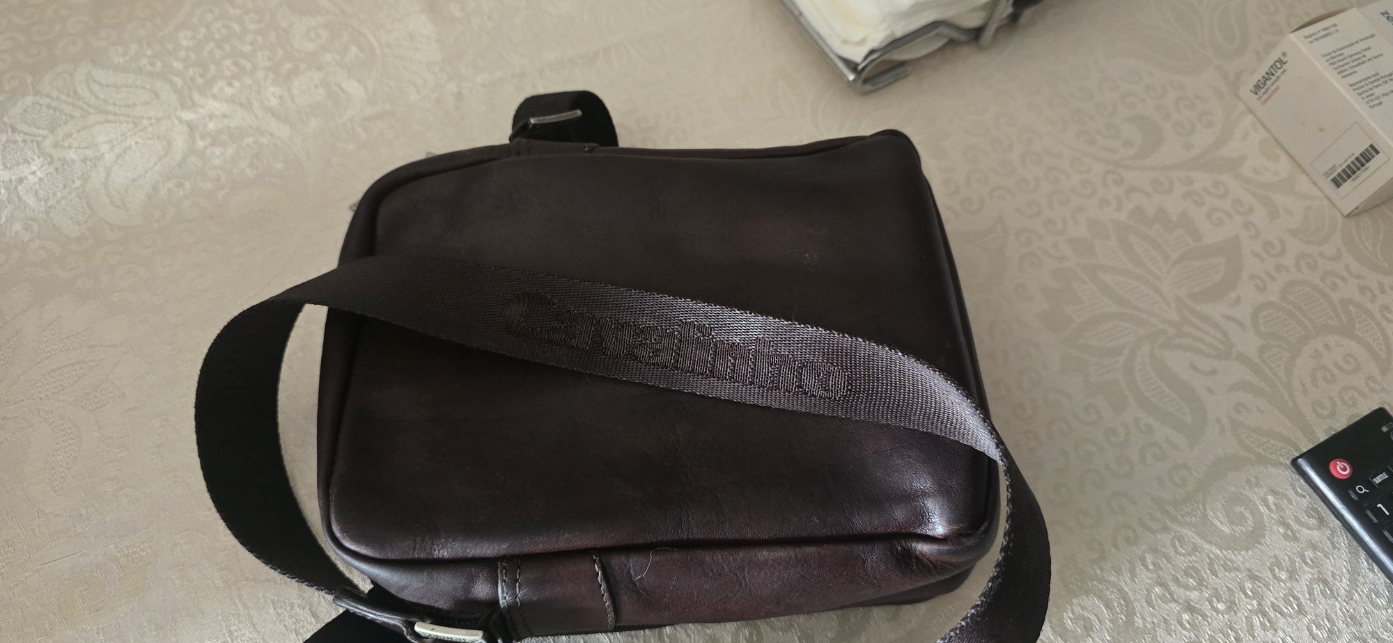 Bolsa cavalinho de homem castanho escuro