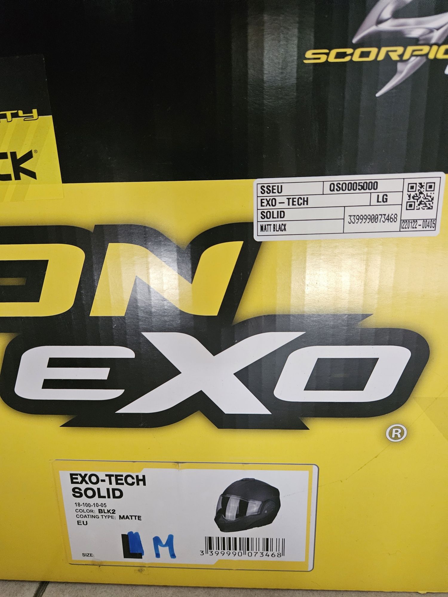 Kask Scorpion Exo- Tech Solid Matt black. M