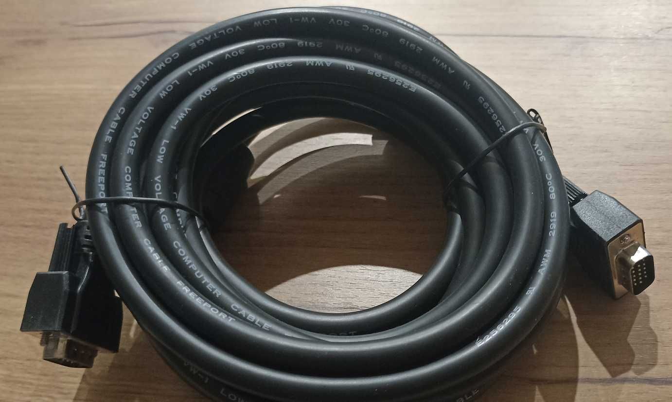 Kabel VGA - VGA męski AWM E256295, 5m