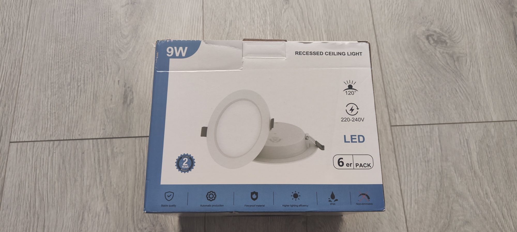 6 sztuk Halogen Oczko sufitowe LED 3000K 9W