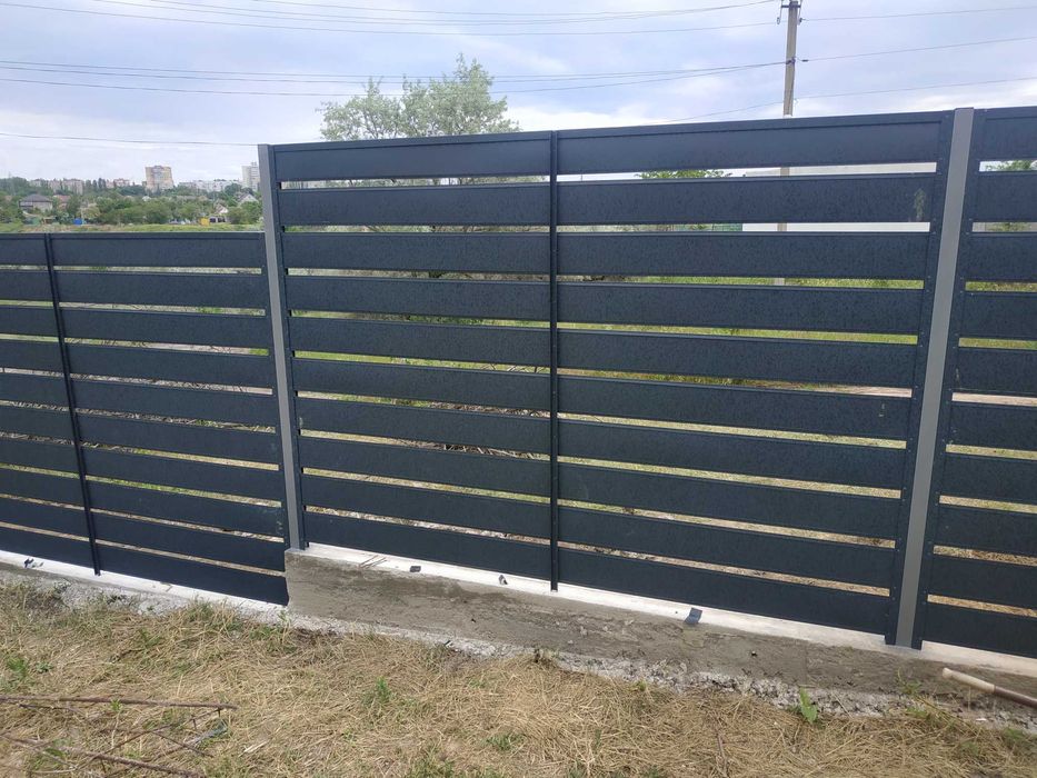 Металлический забор Ранчо. Профнастил. Фальц настил