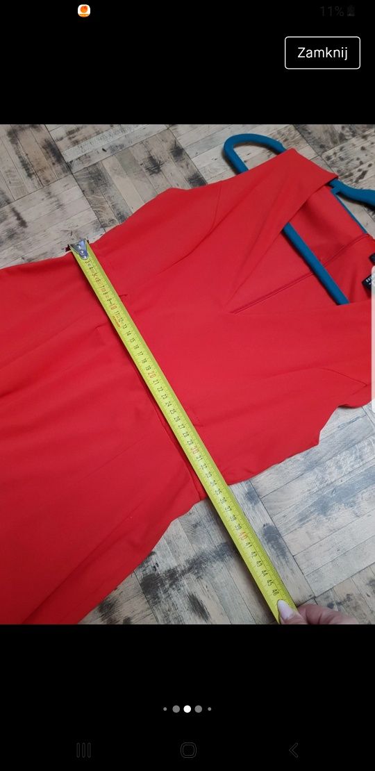 Piękna czerwona sukienka L h&m