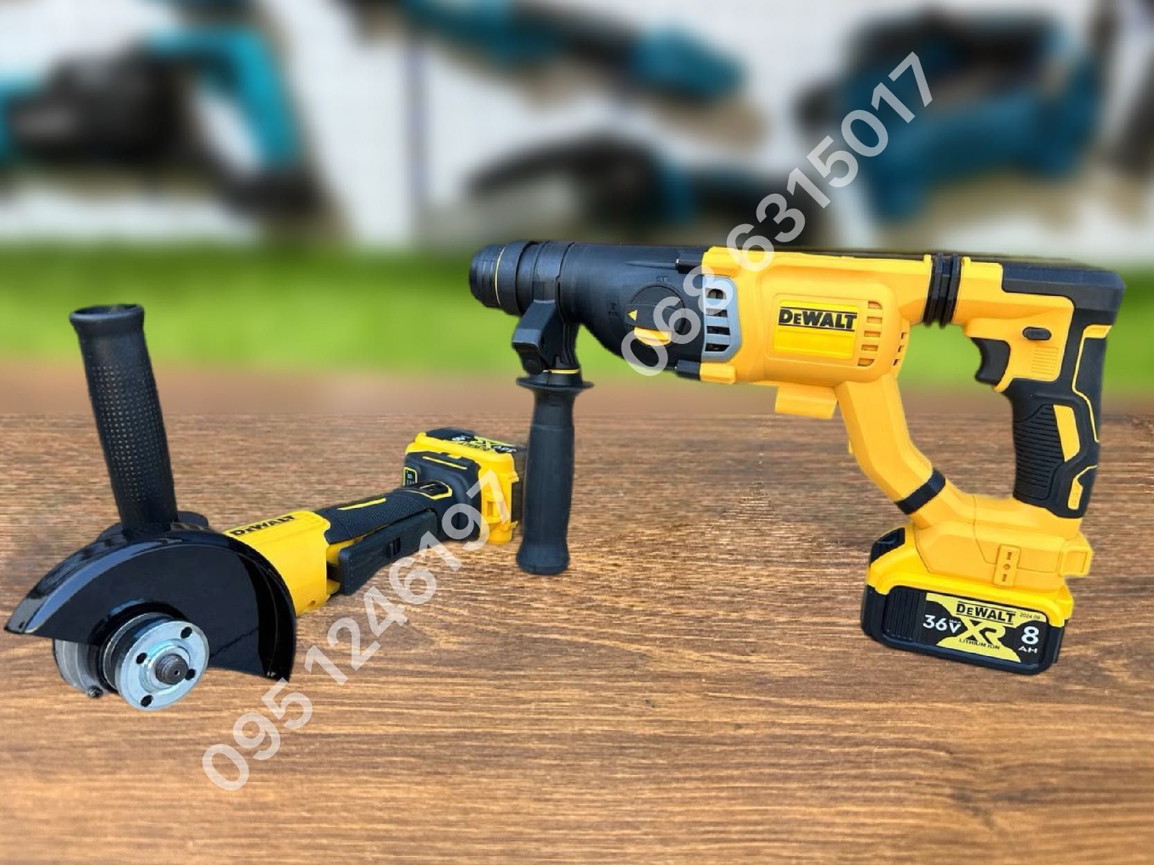 Набор 4/1 DeWALT Болгарка + Гайковерт + Перфоратор + Шуруповерт 36V8Ah