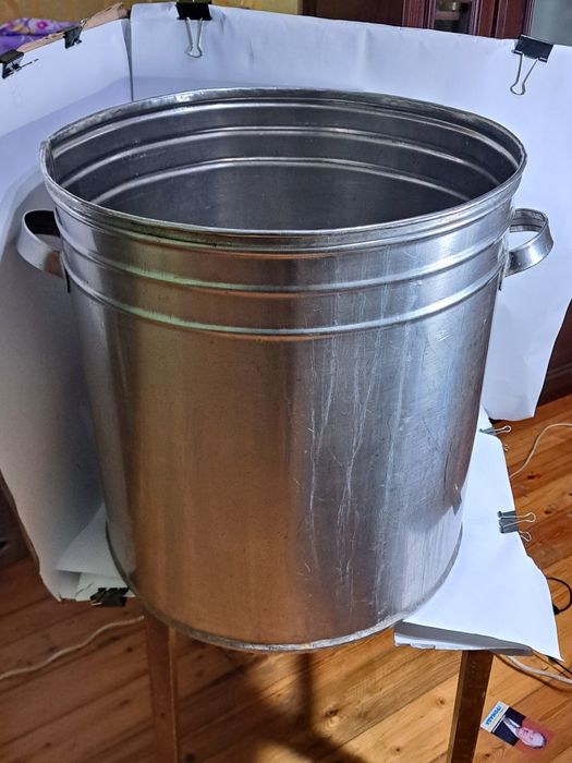 Каструля,  СССР,  Нержавейка, 65 литров,  выварка