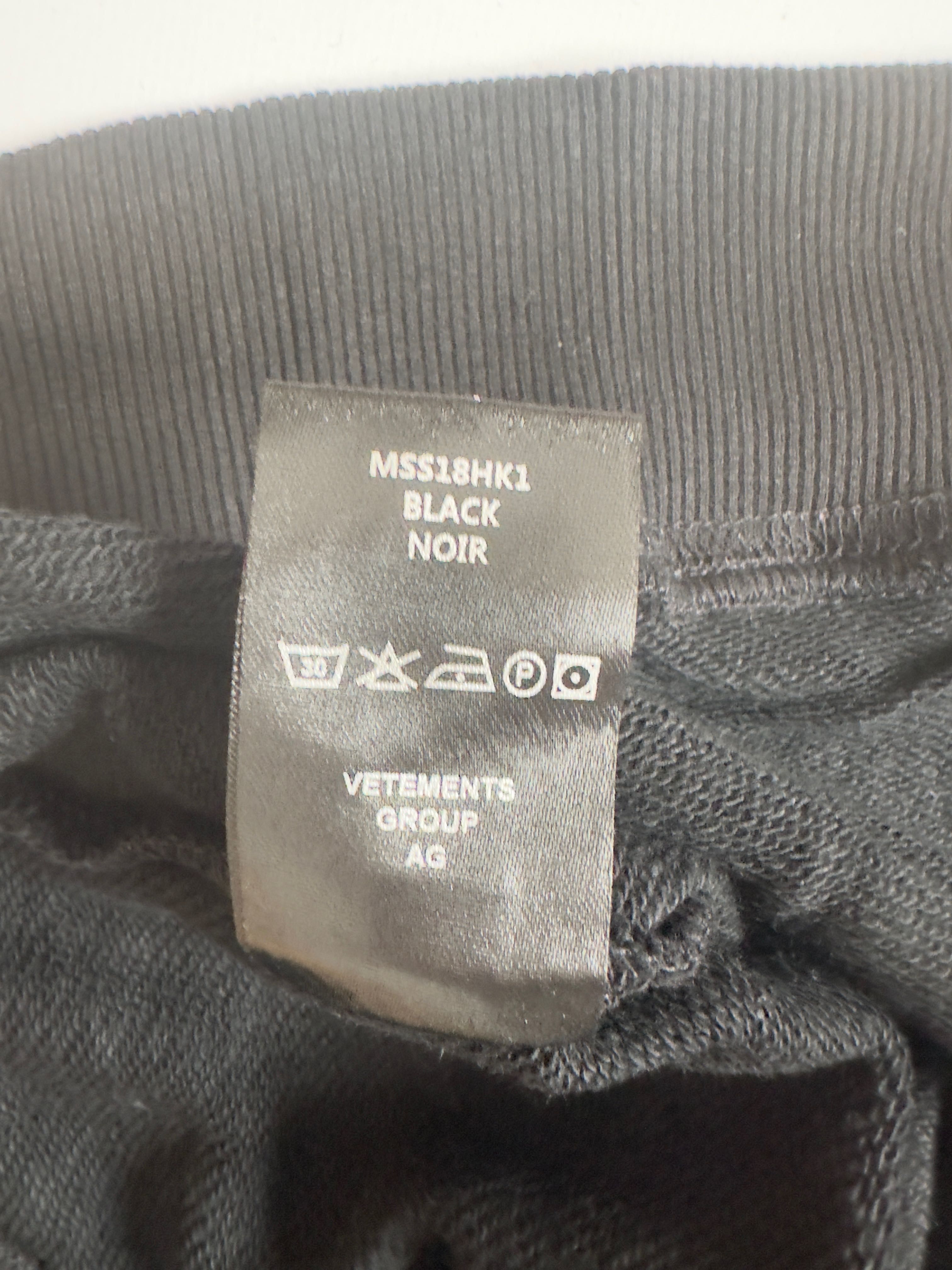 Bluza z kapturem Vetements 3d logo black Hoodie M L oversize