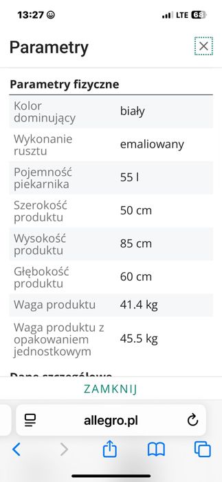 Piekarnik Beko gazowo-elektryczny