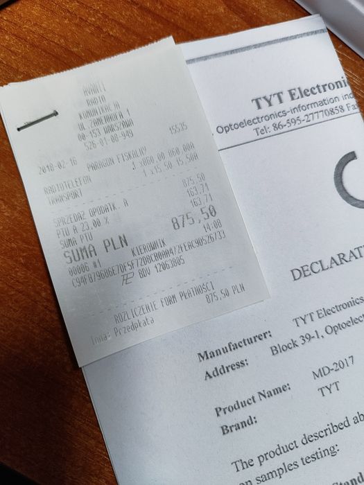 Radio dwupasmowe tyt md2017 dmr