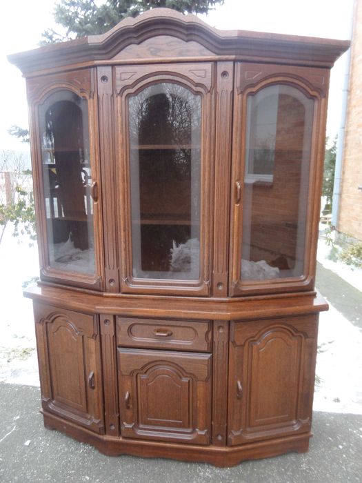 Piękny stylowy kredens witryna kolor orzech stan bdb WYSYŁKA DOWÓZ