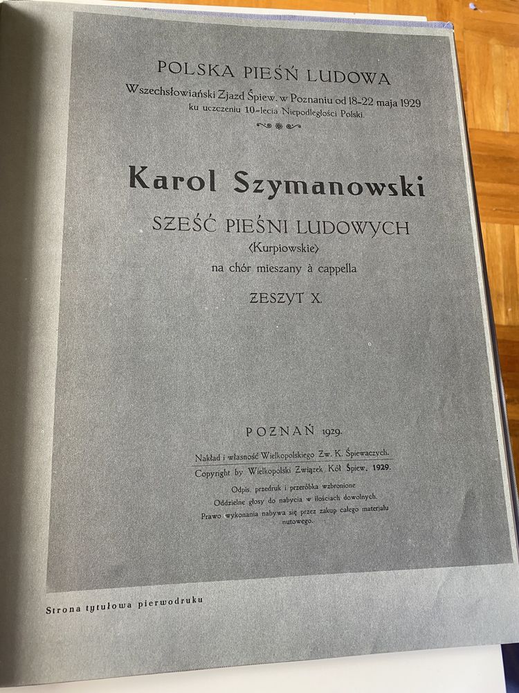 Karol Szymanowski Sześć Pieśni Ludowych
