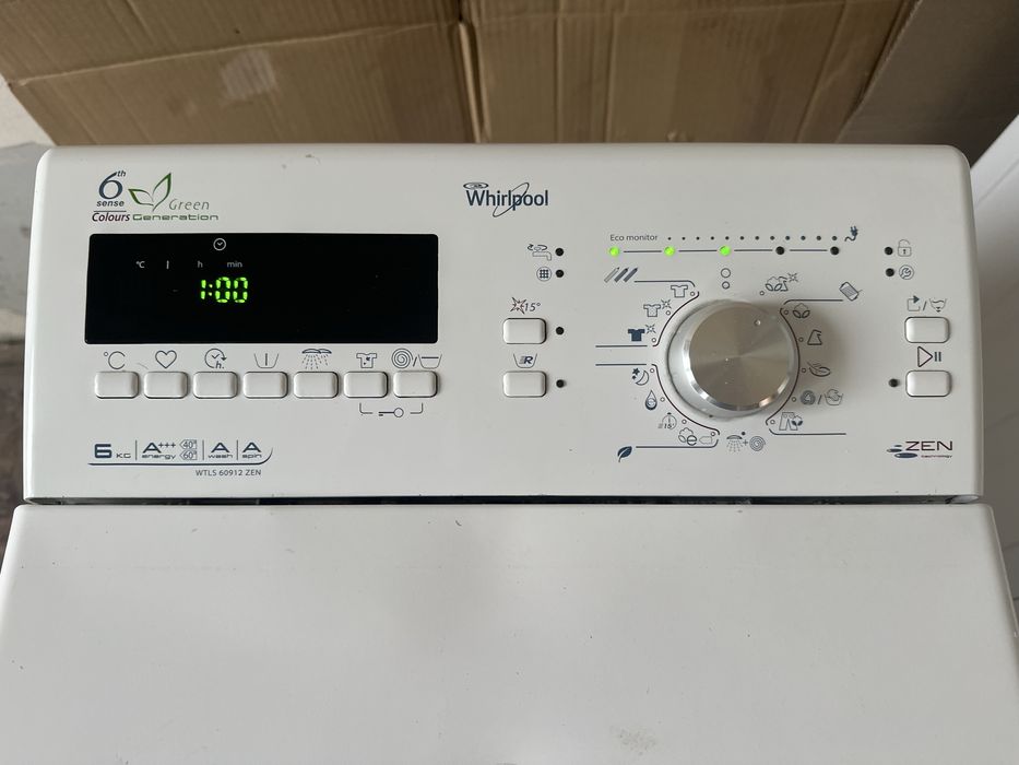 Пральна Машинка Вірпул WTLS 60912 zen  (Італія) 6кг. Вертикальна