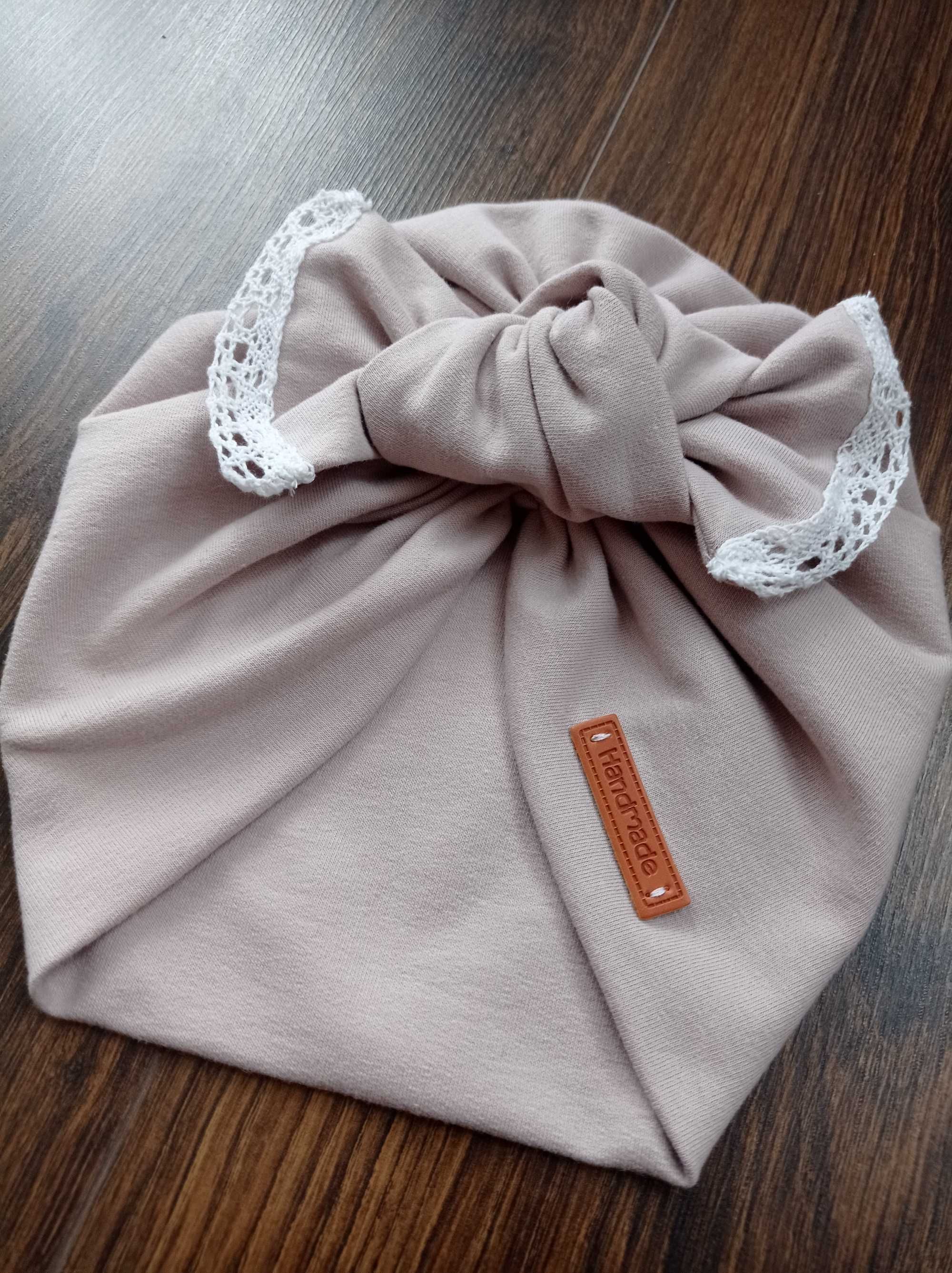 Turban dla dziewczynki, Handmade, z koronką