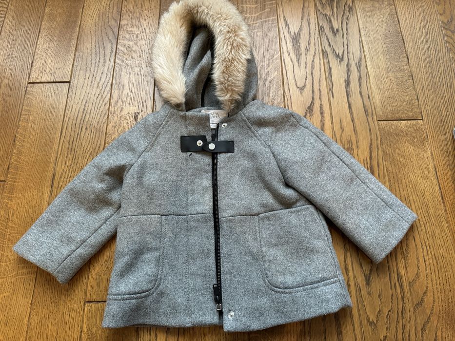 Шерстяне пальто- куртка zara 1.5-2 роки(92 см)