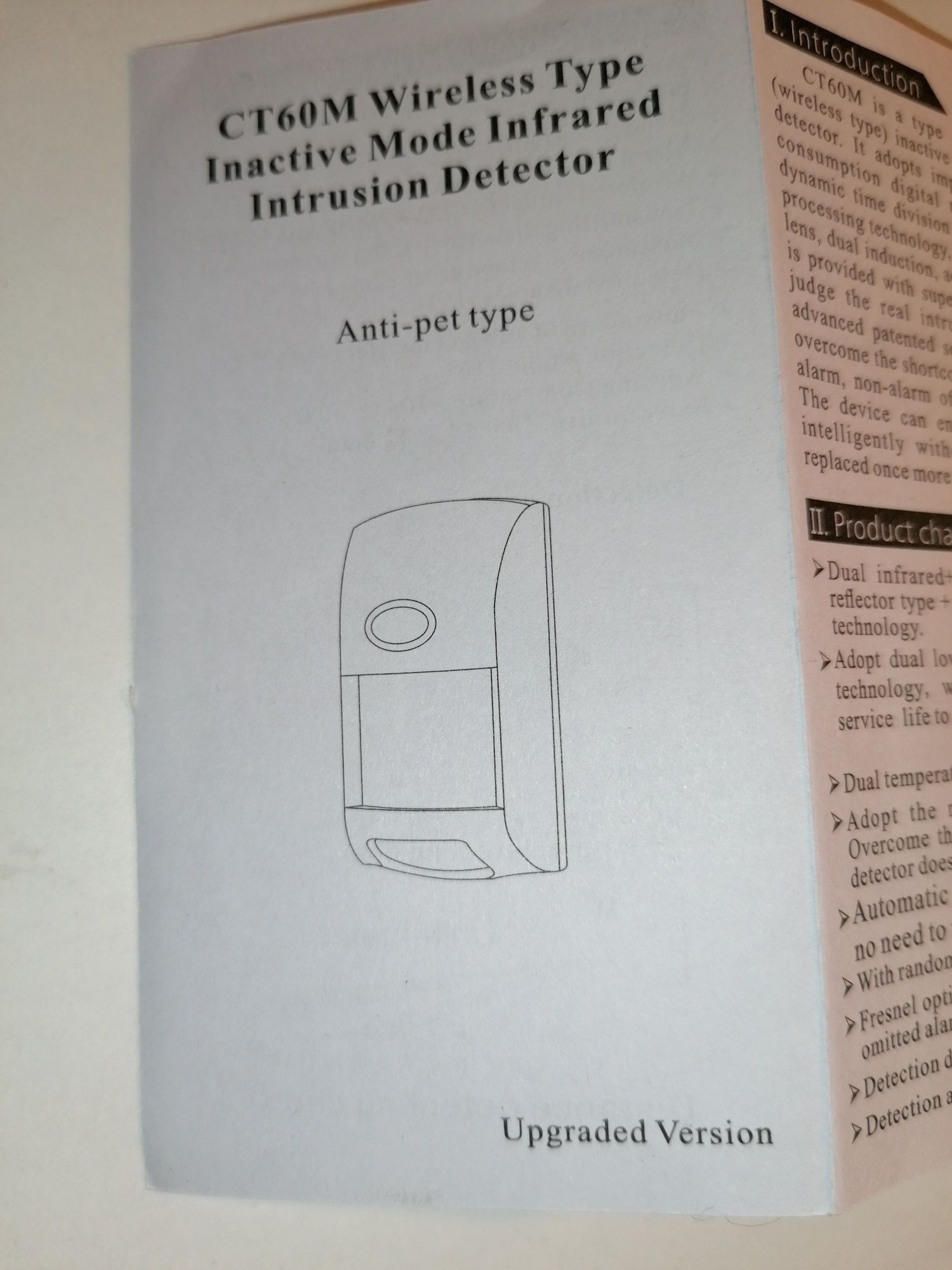 Bezprzewodowa czujka podczerwieni/detektor przeciw zwierzętom (model: