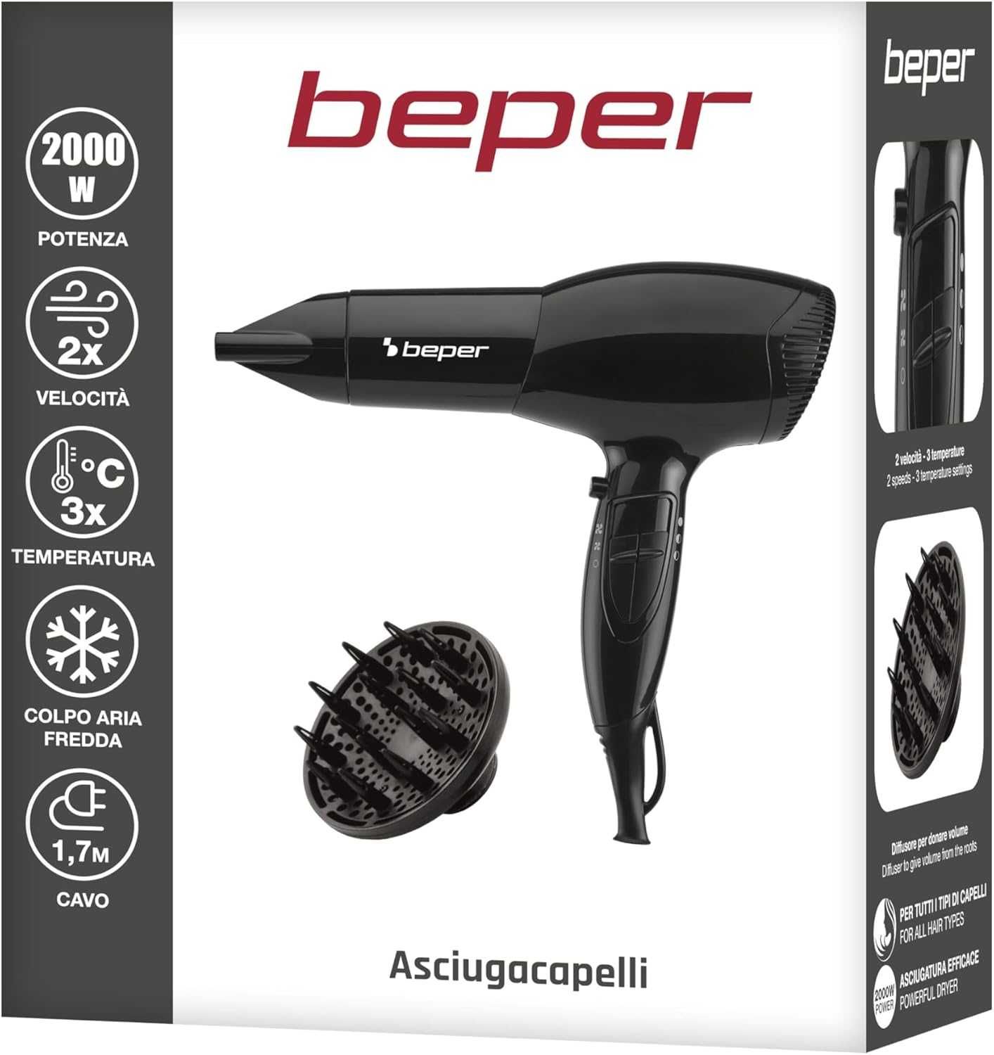 Beper Suszarka do włosów BEP-40979/2000W