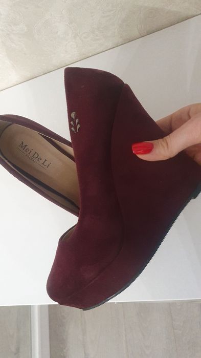 Туфли из эко-замши