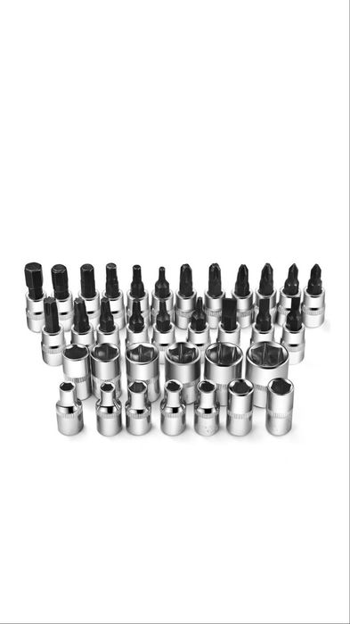 Набір інструментів. 46PCS. Набір головок з тріщоткою та подовжувачами