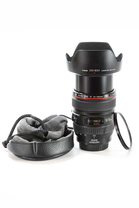Canon EF 24-105 L IS USM stan  ideał używany bardzo mało filtr CPL