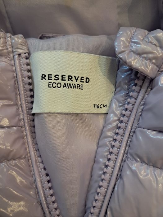 Kurtka  płaszczyk reserved 116/122  nieprzemakalna liliowa