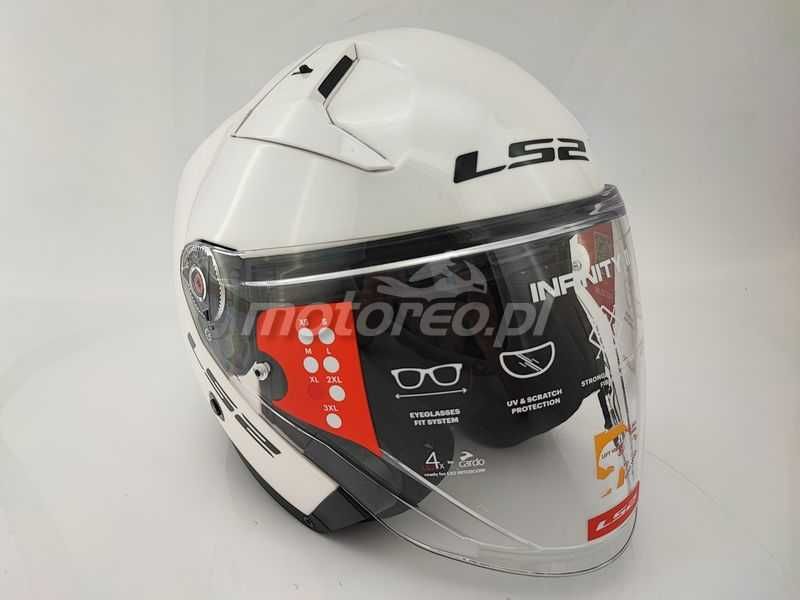 WYPRZEDAŻ Kask Otwarty Blenda LS2 OF603 INFINITY 2 Biały Połysk