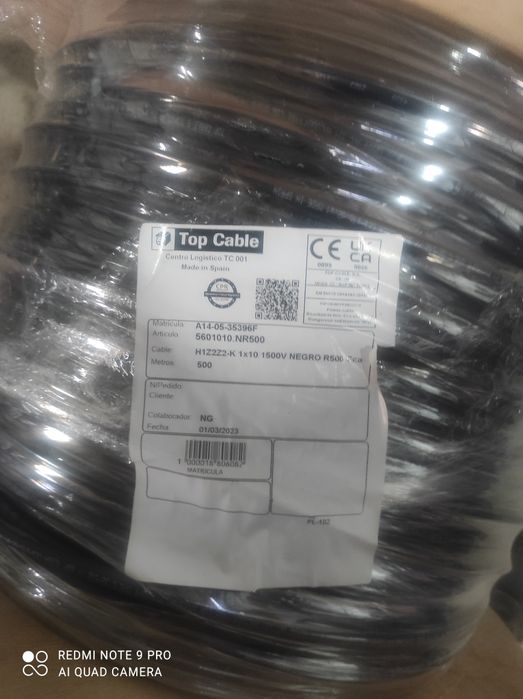 Кабель1*10 для сонячних панелей