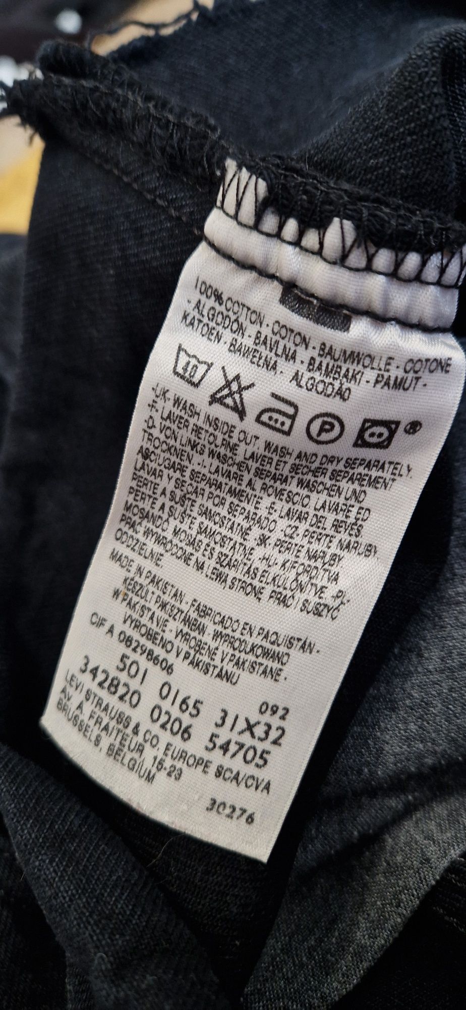 Levi's 501® | Spodenki Jeansowe | W31 L32 | Czarne | 100% Bawełna